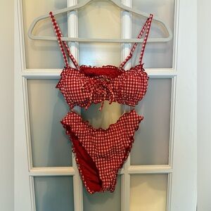 Dippin' Daisy's Red Gingham - Small Bikini